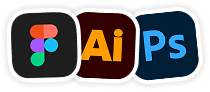 Figma, Illustrator and Photoshop