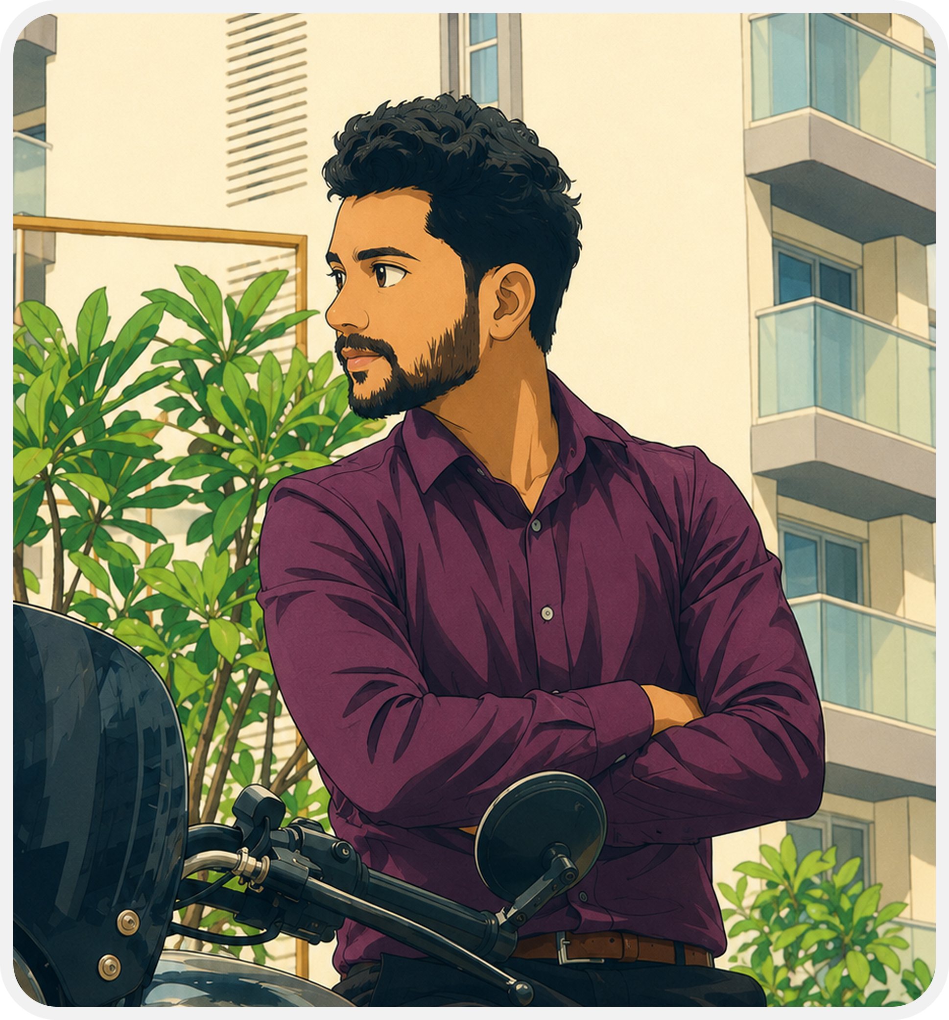 Hrusheekesh portrait illustration
