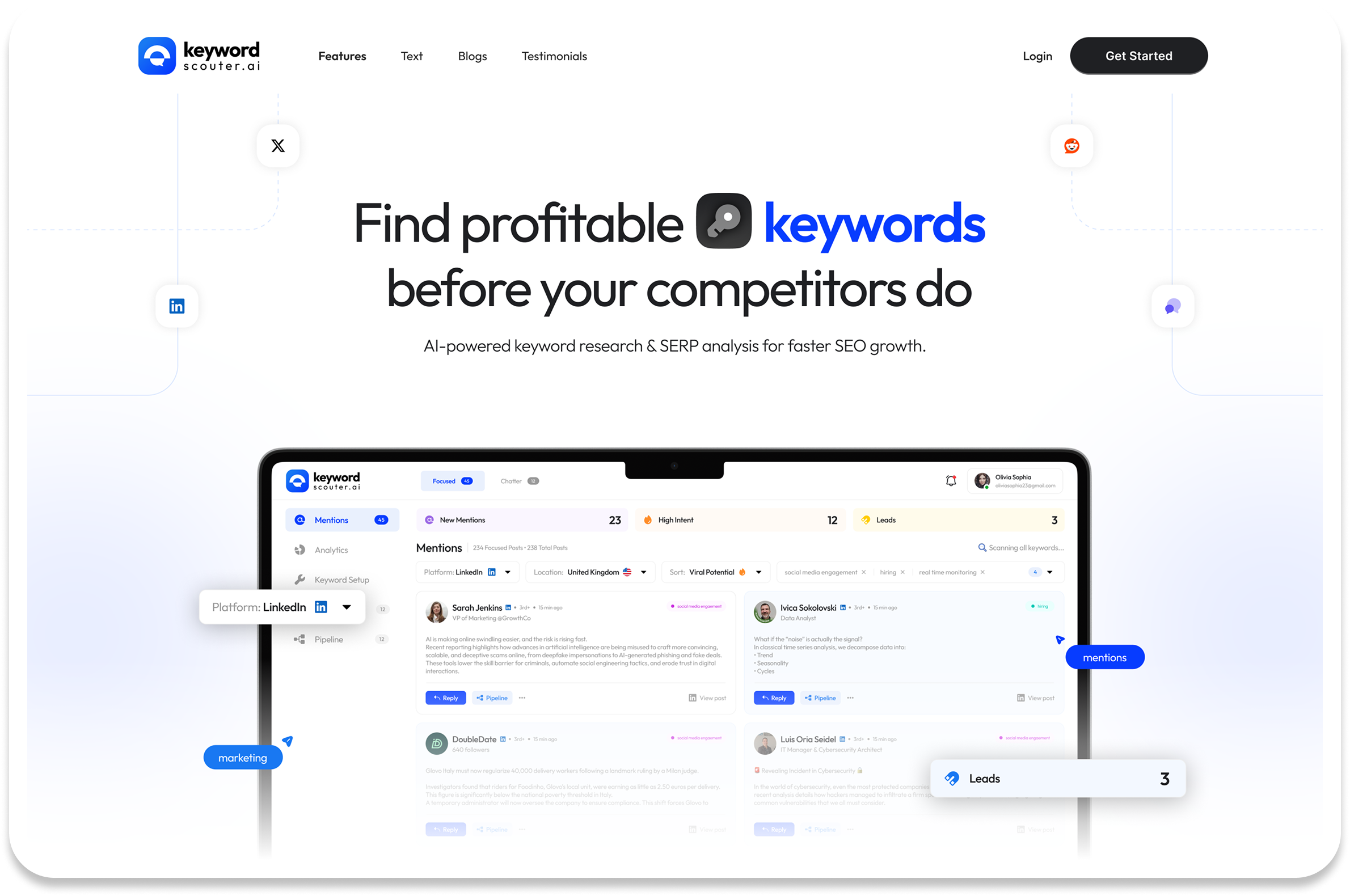KeywordScouter case study preview