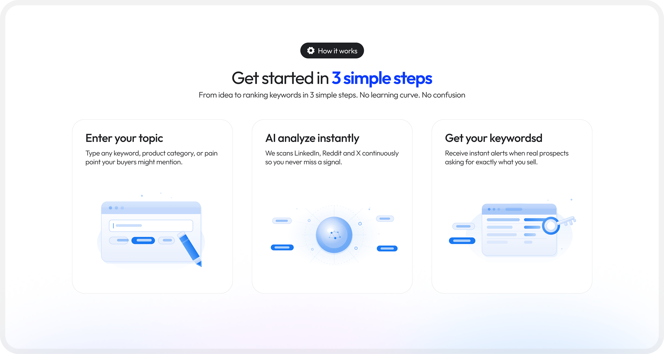 3-step onboarding flow redesign